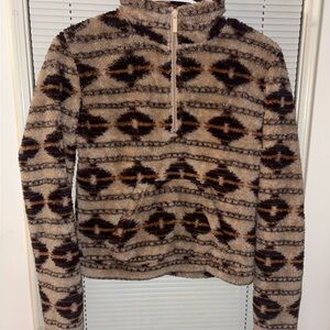 Aeropostale Brown and Black Patterned Sweater